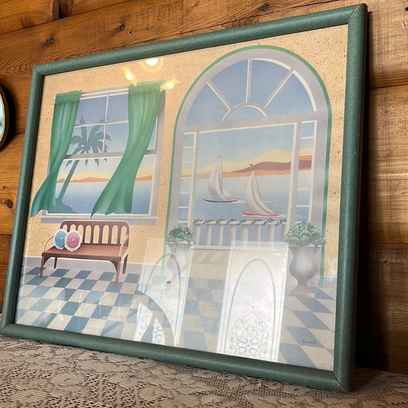 Vintage Framed T.C Wood Print - Picture 3 of 5